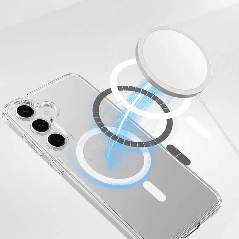 „Spello Mag+“ skaidrus dėklas | „Samsung Galaxy S26+“ | Suderinamas su „MagSafe“ ir „Qi2“