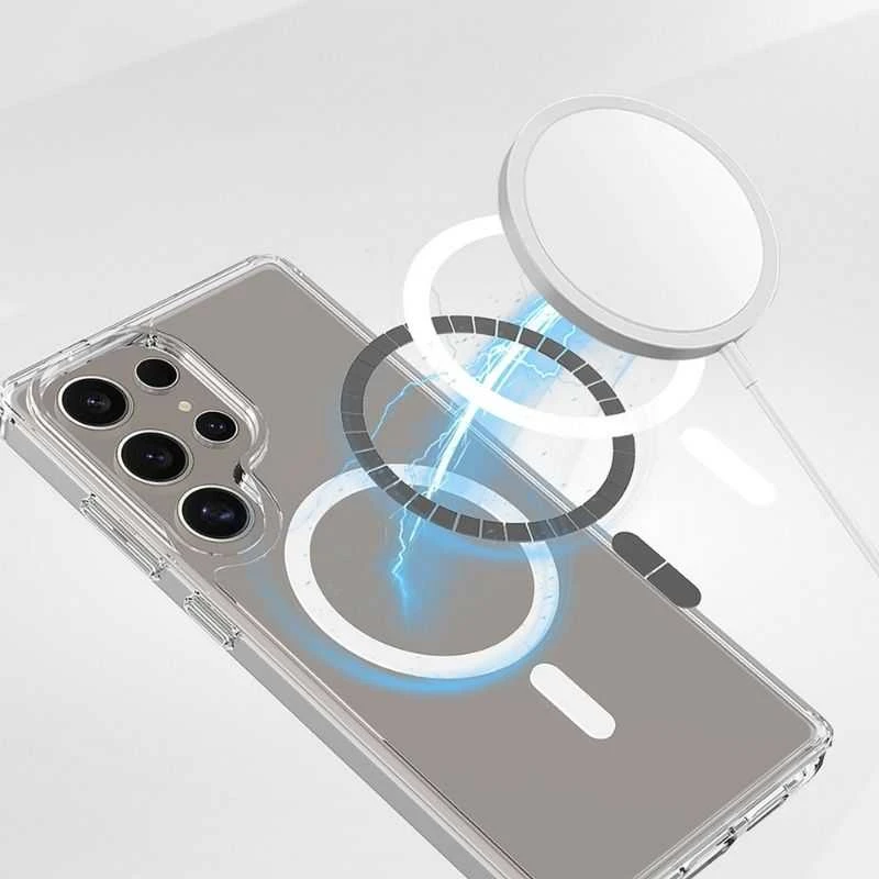 „Spello Mag+“ skaidrus dėklas | „Samsung Galaxy S26 Ultra“ | Suderinamas su „MagSafe“ ir „Qi2“