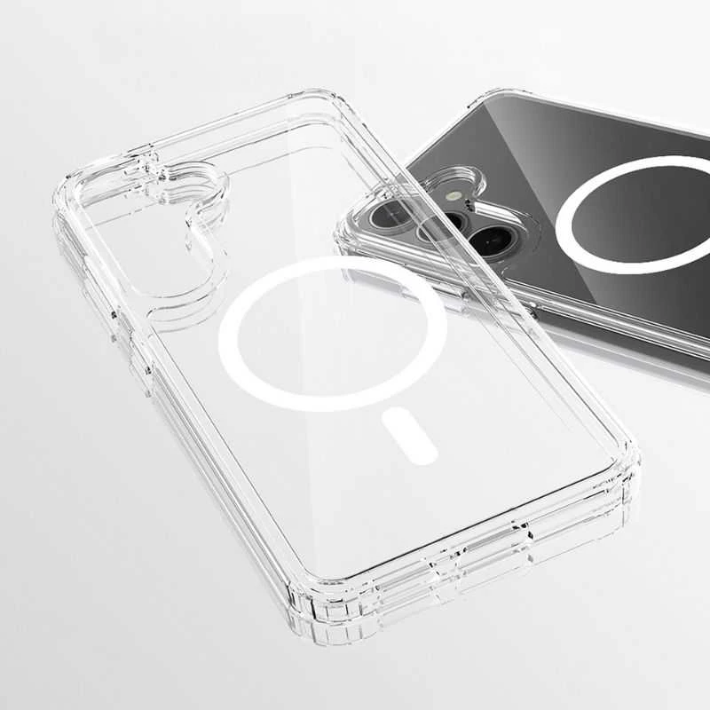 „Spello Mag+“ skaidrus dėklas | „Samsung Galaxy S26“ | Suderinamas su „MagSafe“ ir „Qi2“