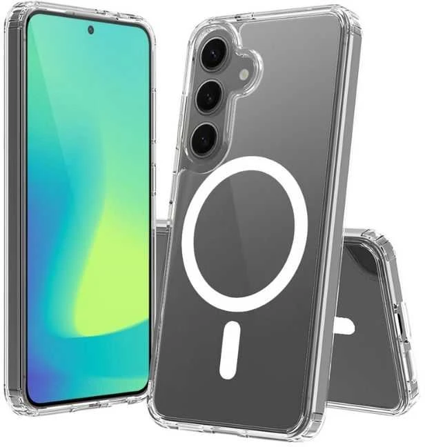 „Spello Mag+“ skaidrus dėklas | „Samsung Galaxy S26“ | Suderinamas su „MagSafe“ ir „Qi2“