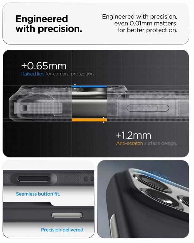 Spigen Nano Pop MagSafe dėklas skirtas Apple iPhone 17 – juodos spalvos