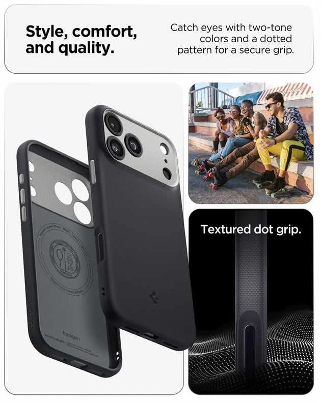 Spigen Nano Pop MagSafe dėklas skirtas Apple iPhone 17 Pro – juodos spalvos