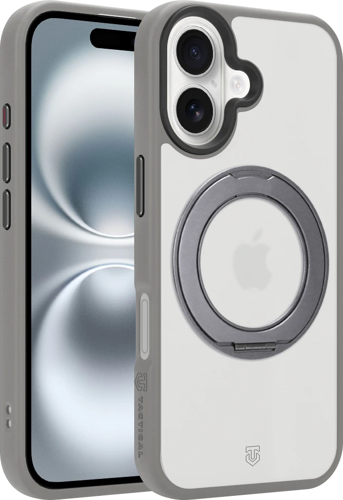 Tactical MagForce Hyperstand dėklas Apple iPhone 16 šviesiai pilkas