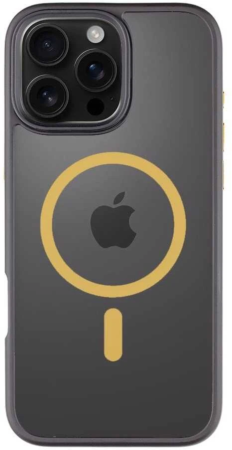 Tactical MagForce Hyperstealth 2.0 dėklas telefonui iPhone 16 Pro Max juodos ir geltonos spalvos