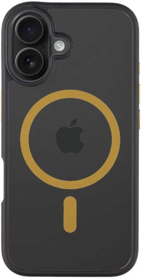 Tactical MagForce Hyperstealth 2.0 dėklas telefonui Apple iPhone 16 juodos ir geltonos spalvos