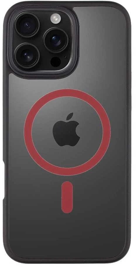 Tactical MagForce Hyperstealth 2.0 dėklas telefonui skirtas Apple iPhone 16 Pro Max juodos ir raudonos spalvos