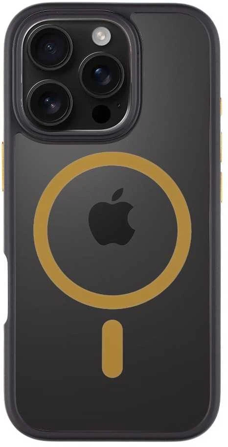 Tactical MagForce Hyperstealth 2.0 dėklas telefonui Apple iPhone 16 Pro juodos ir geltonos spalvos