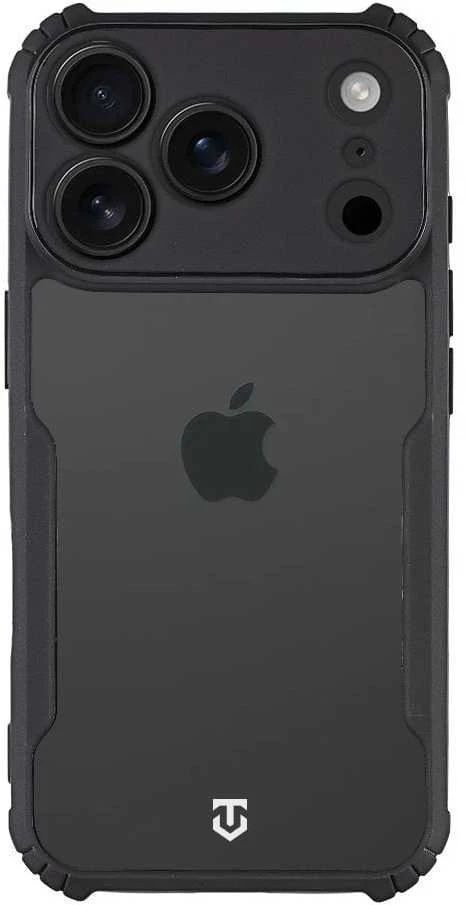Tactical Quantum Stealth dėklas skirtas Apple iPhone 17 Pro skaidrus/juodos spalvos