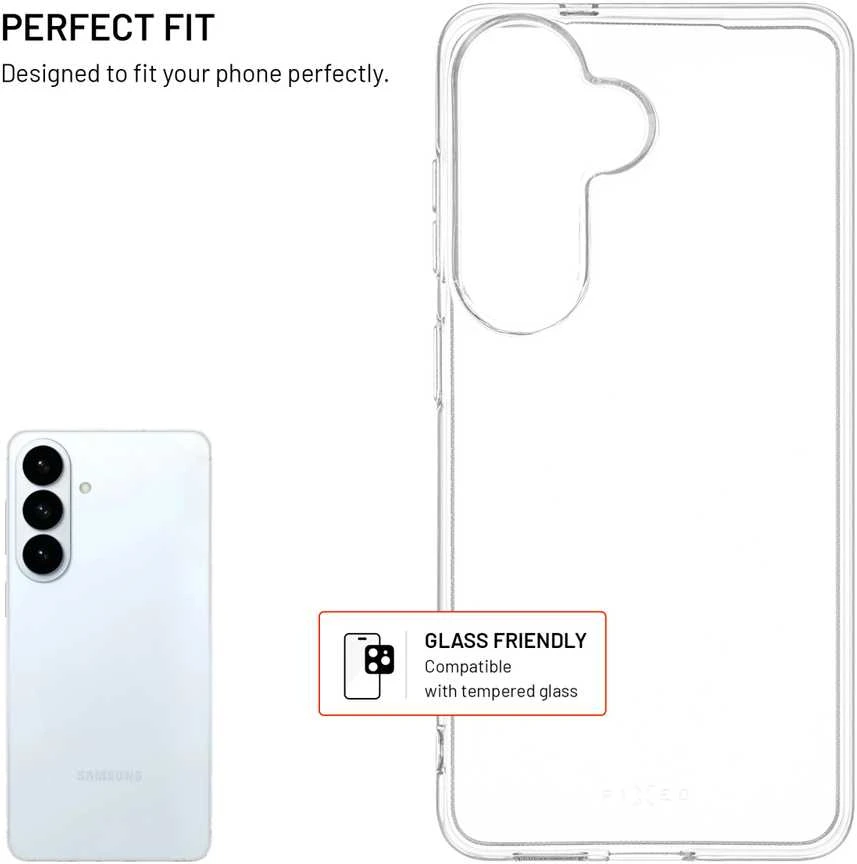 Dėklas Fixed Ištaisyta istorija Apsauga nuo UV spindulių | Galinis dangtelis | Samsung | Galaxy S26 | TPU | Skaidrus