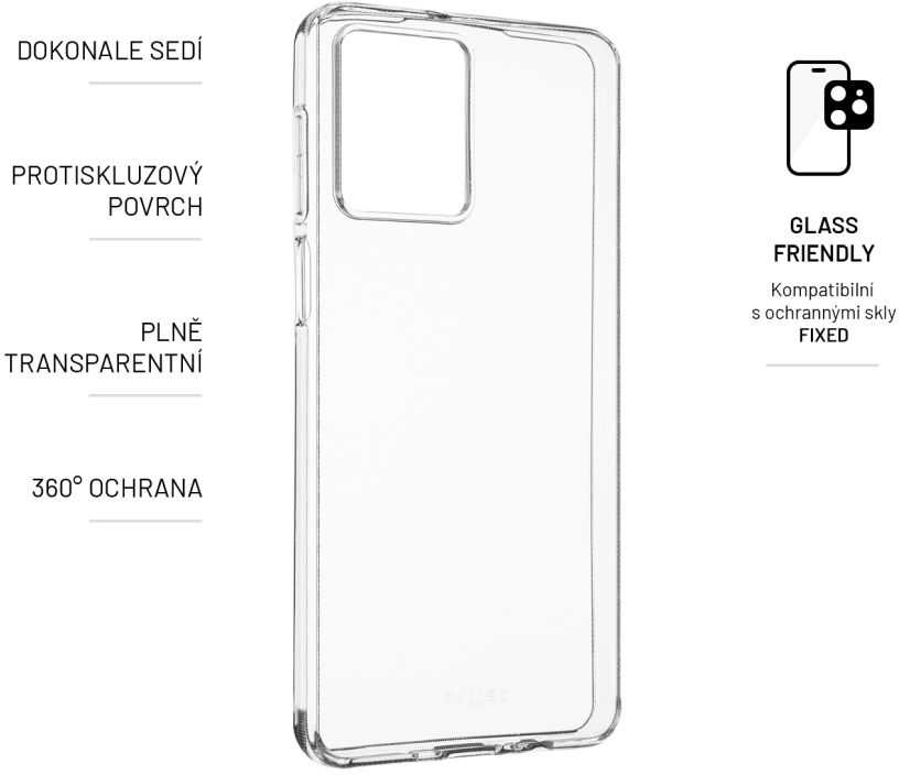 Dėklas GEL TPU FIXED, skirtas Motorola Moto G54 5G/G54 Power Edition, skaidrus