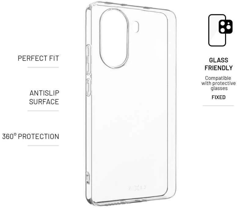 TPU gelio dėklas FIXED Story, skirtas POCO X7 Pro, skaidrus