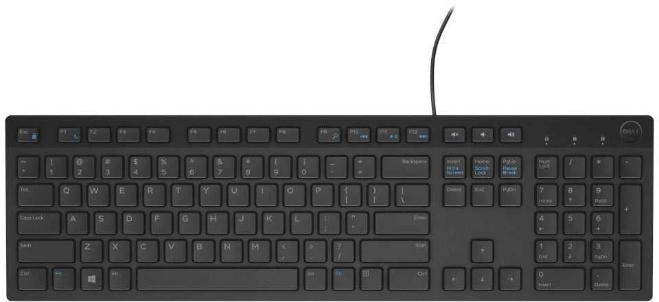 Klaviatūra Dell KB216 (QWERTY, US išdėstymas, juoda)