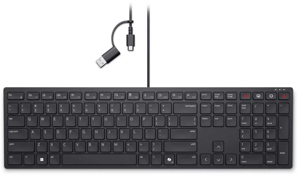 Dell | Collaboration Klaviatūra | KB525C | Klaviatūra | su laidu | US (QWERTY) | Juodas