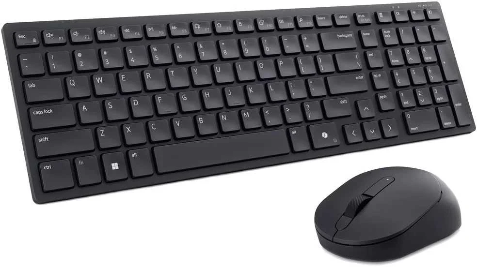 Dell | Silent Klaviatūra ir pelė | KM555 | Klaviatūros ir pelės rinkinys | Wireless | Belaidė jungtis | Ukrainian (QWERTY) | Juodas