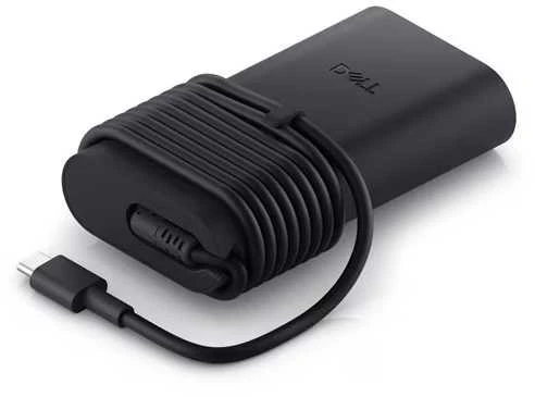 Dell 100W USB-C adapteris su suvyniotu laidu