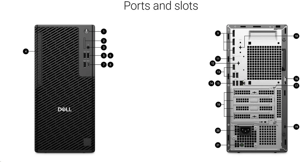Kompiuteris Dell Precision 7 T1 PW7T1260 Intel Core Ultra 7 265 32GB DDR5 1TB SSD Windows 11 Pro Desktop Juodas (KYP1K)