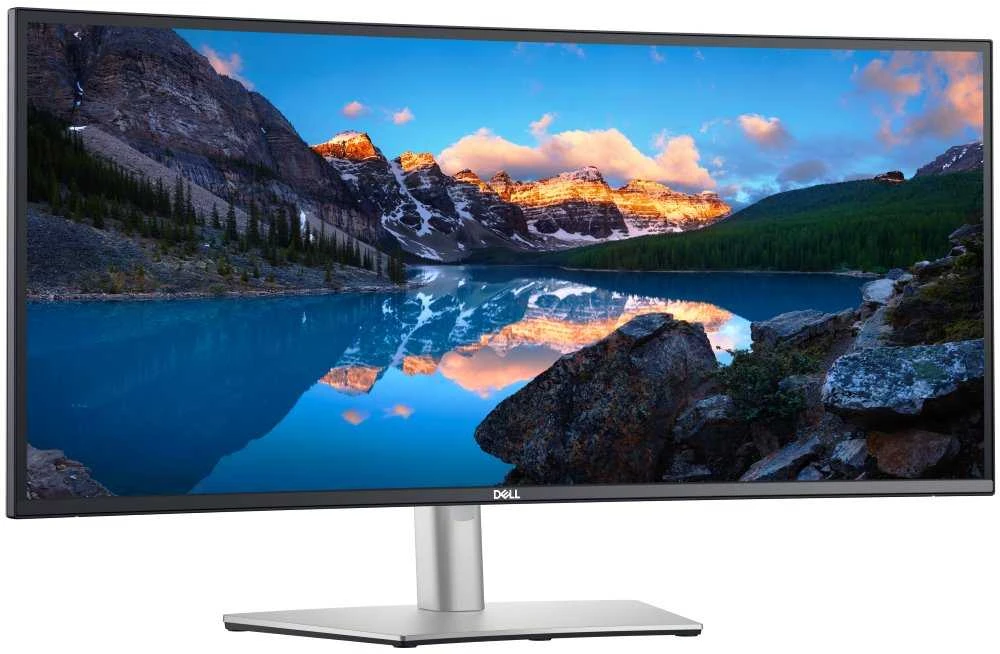 Monitorius Dell UltraSharp 34 Curved USB-C Hub Monitorius-U3423WE, Juodos/Sidabrinės spalvos