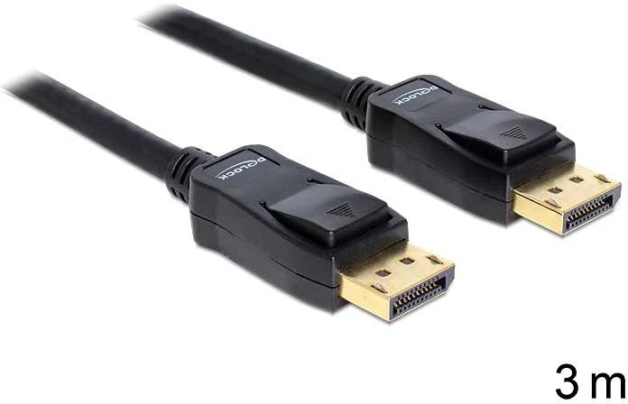 DELOCK kabelis Displayport St-St. Auksinis 3m