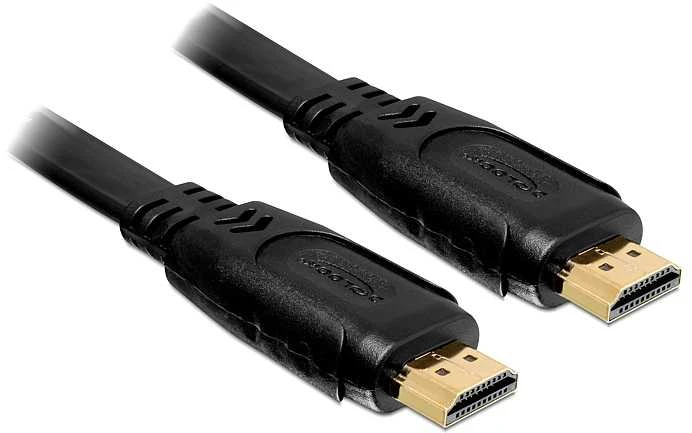 Delock Cable High Speed HDMI su Ethernet, HDMI A kištukas > HDMI A kištukas flac