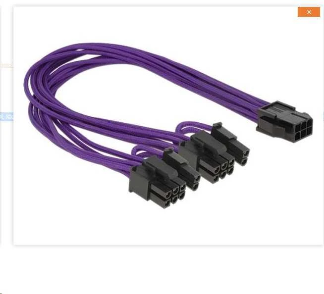 Delock Cable Power PCIe 6 kontaktų lizdas > 2 x 8 kontaktų vyriškas 30 cm