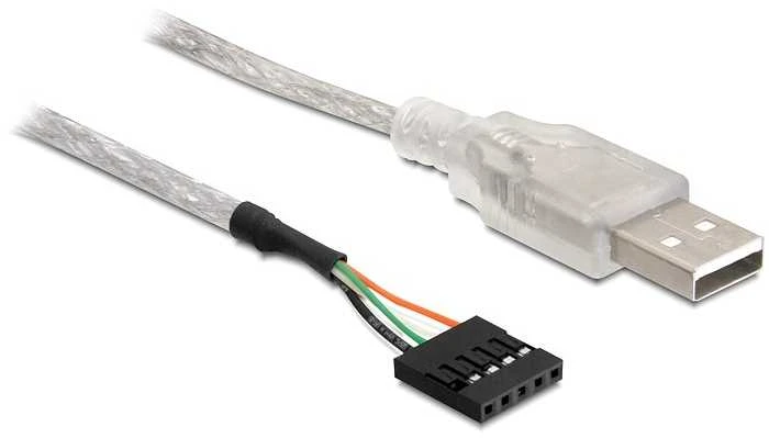 DELOCK USB kaiščio antraštė 5 kontaktai –>USB 2,0 70 cm