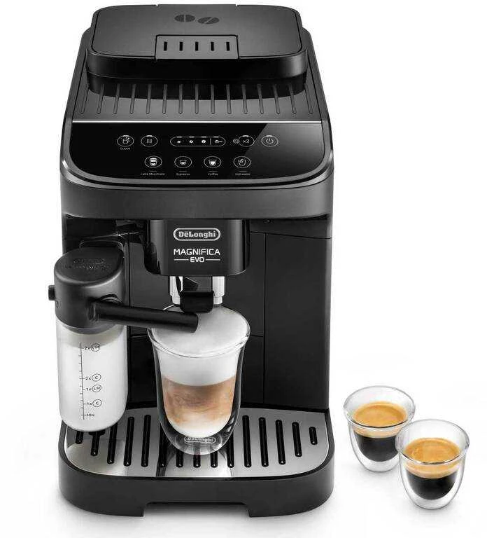 Kavos aparatas Delonghi | | ECAM290.51.B Magnifica Evo | Slėgis 15 bar | Su pieno plakikliu | Automatinis | 1450 W | Juodas