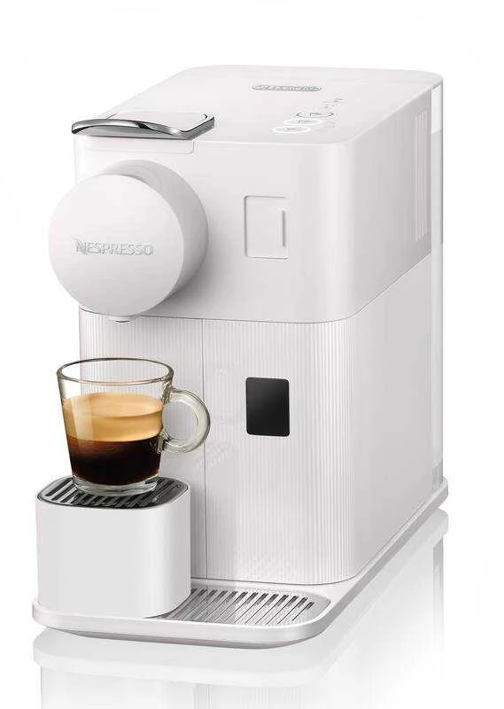 Automatinis kavos aparatas su pieno plakikliu Delonghi EN510.W Nespresso, Baltos spalvos