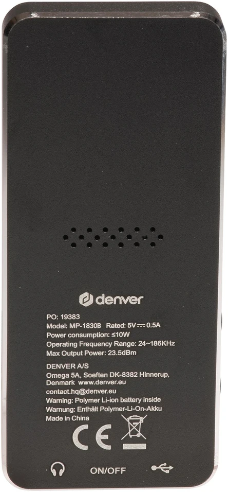 MP4 grotuvas Denver MP-1830B BT 1,8 4GB juoda
