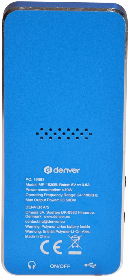 MP4 grotuvas Denver MP-1830BU BT 1,8" 4GB mėlyna