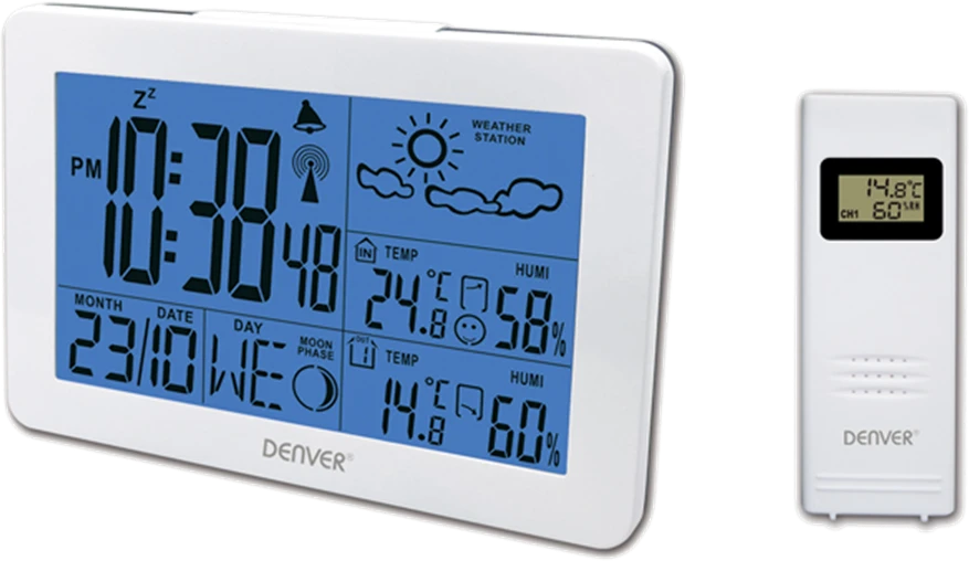 Denver WS-530WHITE skaitmeninė oro stotelė Balta Baterija