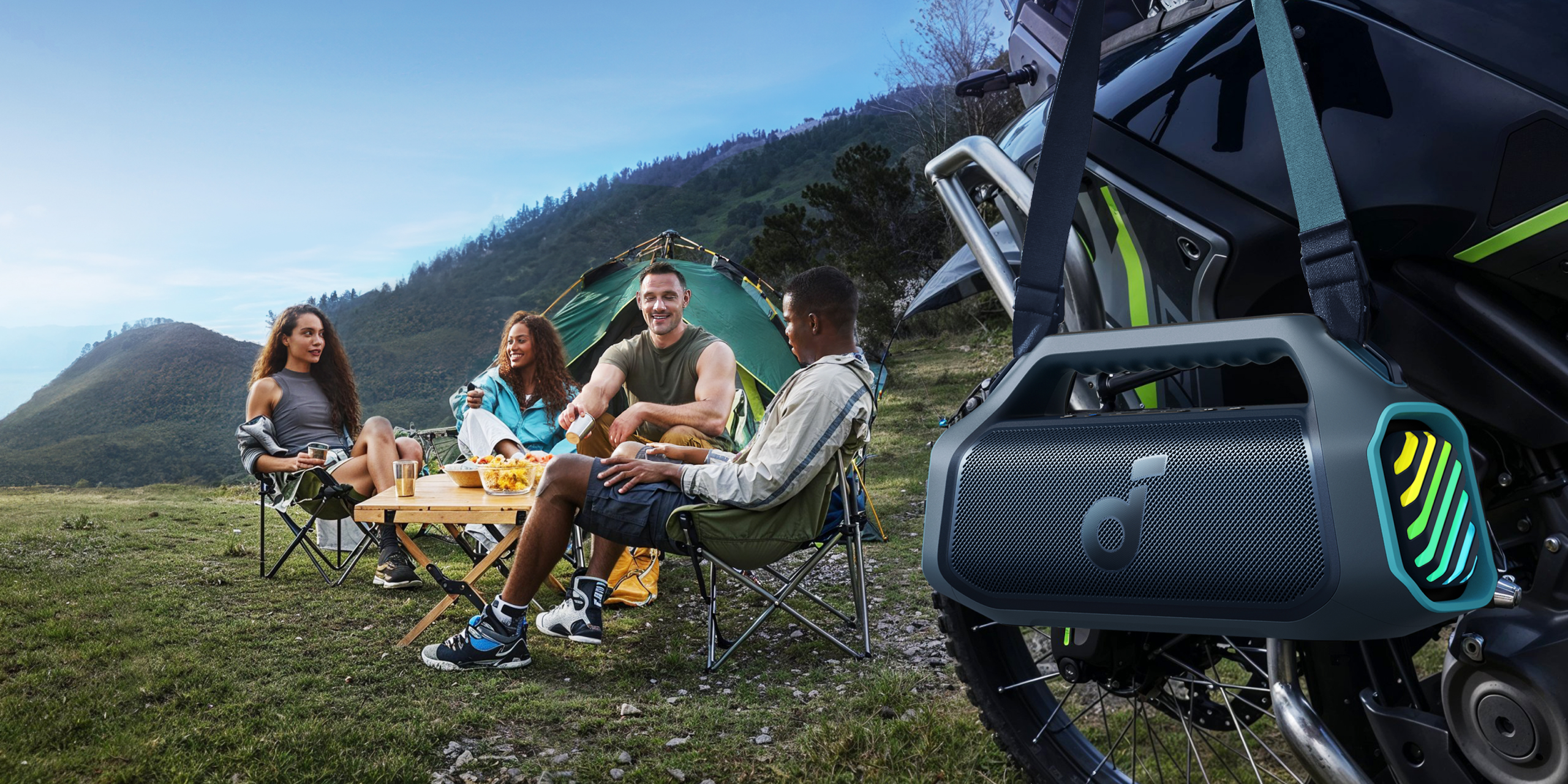 Nešiojama belaidė kolonėlė Soundcore Boom 2 Plus, 140 W, Bluetooth 6.0, IPX7, juodos spalvos aprašymas - Prekės nuotrauka