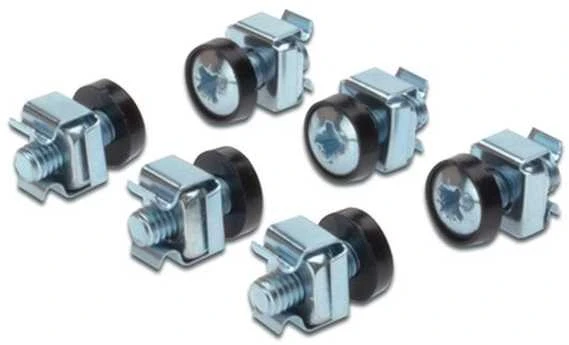 „Digitus“ tvirtinimo rinkinys 483 mm (19 colių) ir 254 mm (10 colių) komponentams, M6, 50 vnt. | DN-19 RINKINYS