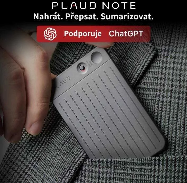PLAUD NOTE diktofonas švarko kišenėje