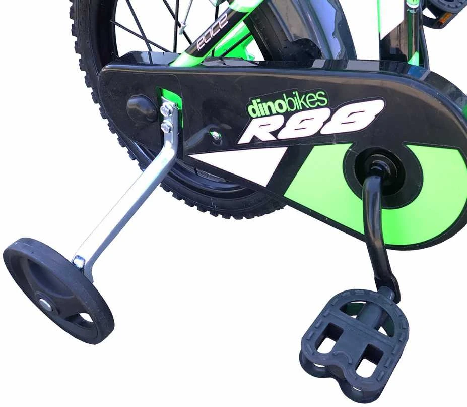 Cossack Dviratukas Rower Dziecięcy dla Dzieci Chłopca su Bocznymi Kółkami DINO 14''