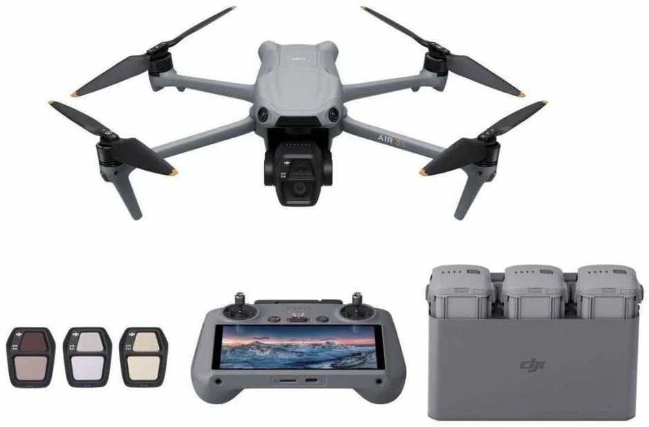 Dronas DJI Air 3S Fly More Combo (DJI RC)