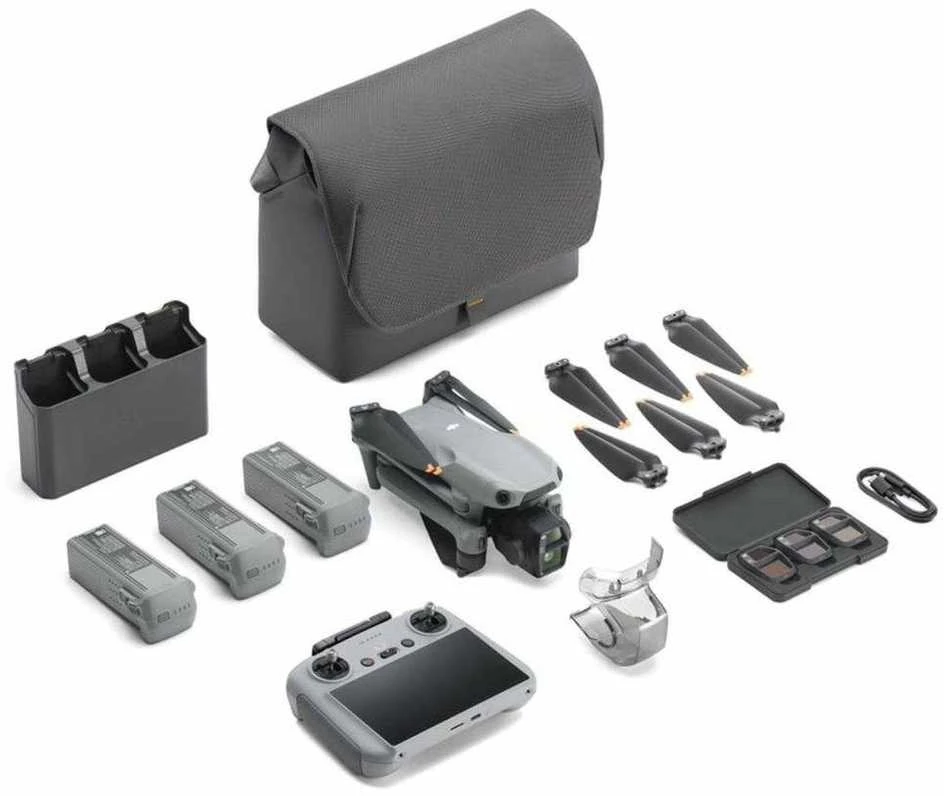 Dronas DJI Air 3S Fly More Combo (DJI RC)