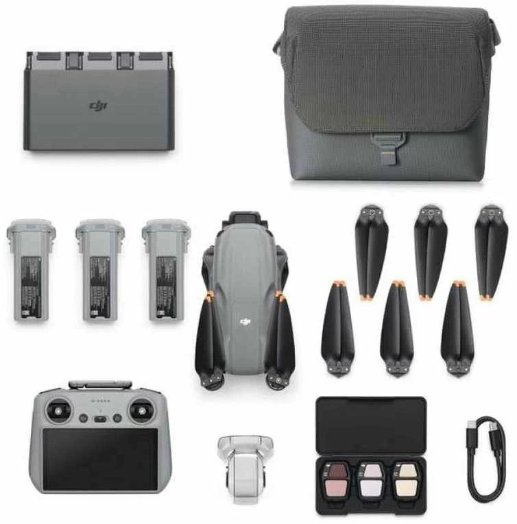 Dronas DJI Air 3S Fly More Combo (DJI RC)