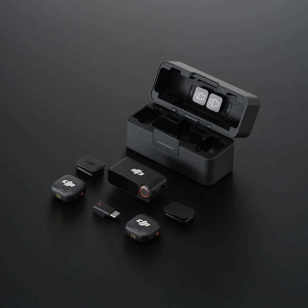 DJI Mic 3 (2 siųstuvai + 1 imtuvas + įkrovimo dėklas)