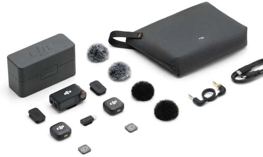 DJI Mic 3 (2 siųstuvai + 1 imtuvas + įkrovimo dėklas)