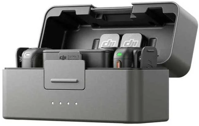 DJI Mic 3 (2 siųstuvai + 1 imtuvas + įkrovimo dėklas)