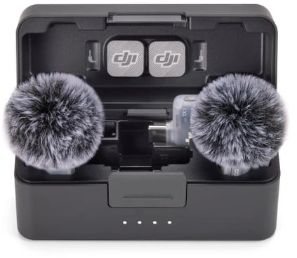 DJI Mic Mini 2 (2 siųstuvai + 1 mobilus imtuvas + įkrovimo dėklas)