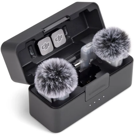 DJI Mic Mini 2 (2 siųstuvai + 1 mobilus imtuvas + įkrovimo dėklas)