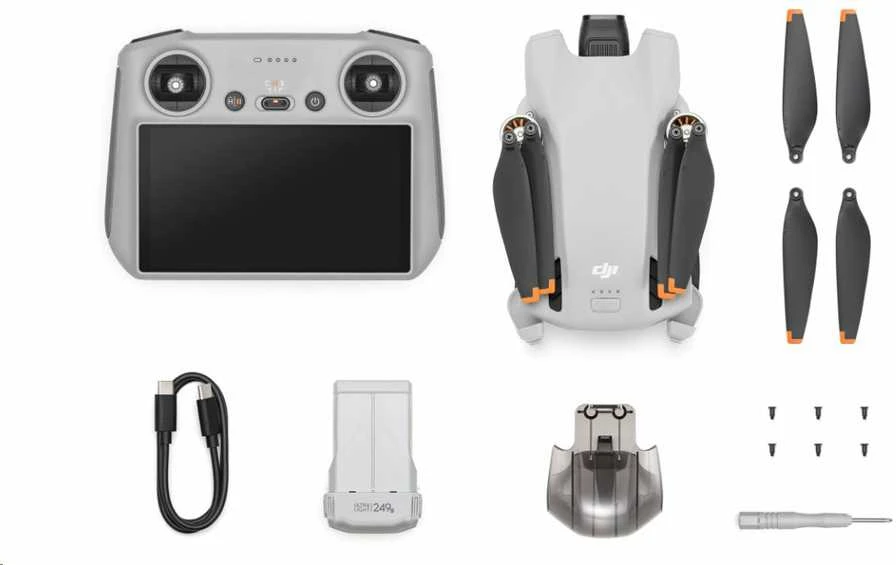 Dronas DJI Mini 3 Consumer su DJI RC, Baltos spalvos