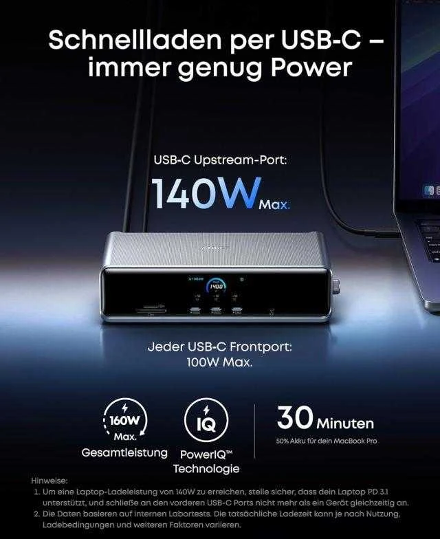Anker „Prime“ prijungimo stotelė (14 viename, trigubas ekranas, „DisplayLink“) | A83B33A1