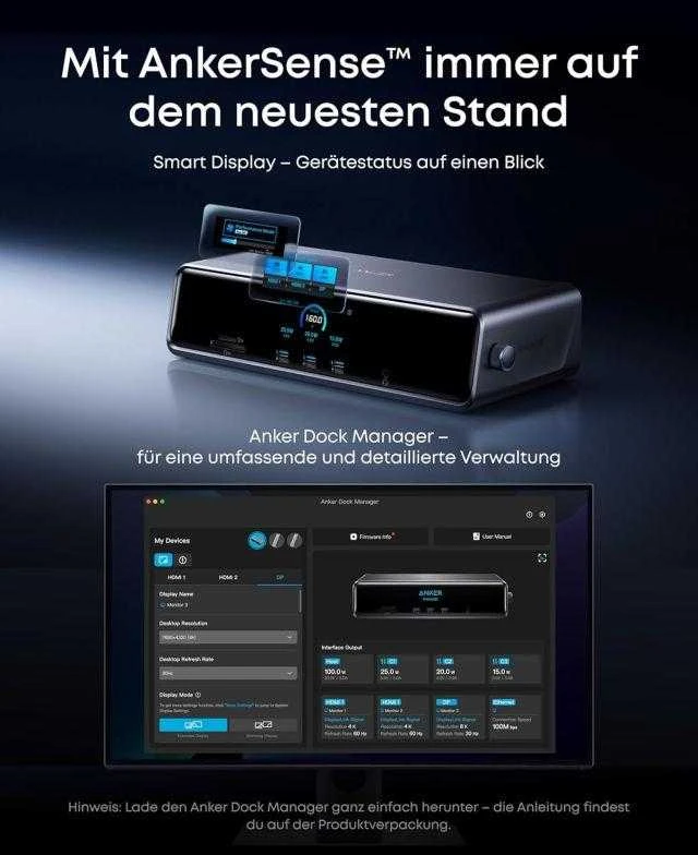 Anker „Prime“ prijungimo stotelė (14 viename, trigubas ekranas, „DisplayLink“) | A83B33A1