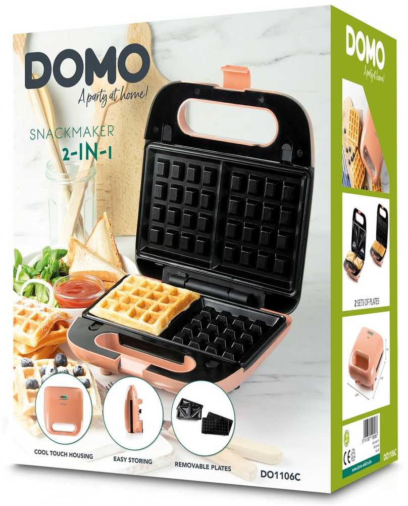 Keptuvas Domo DOMO opiekacz vaflinė 2w1 DO1106C