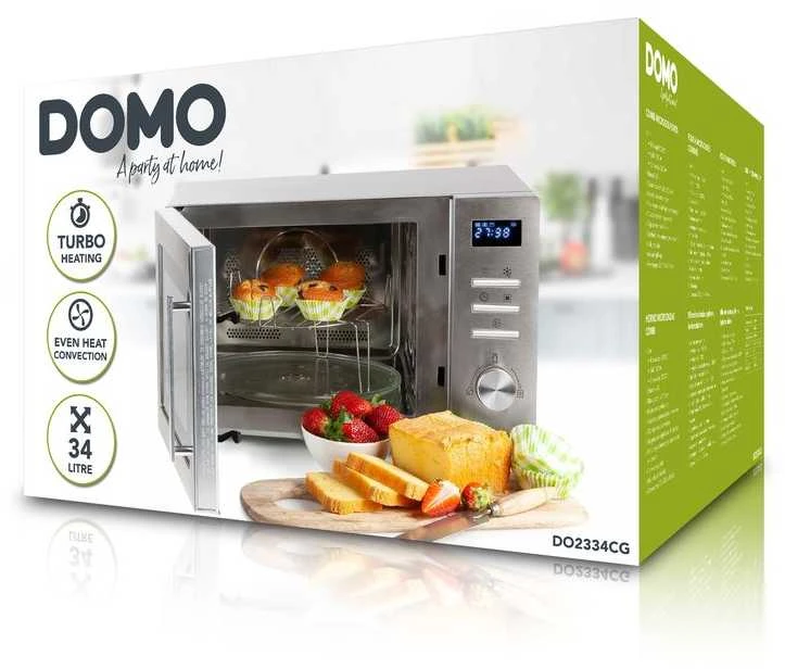 DOMO DO2334CG Mikrobangų krosnelė ir konvekcinė orkaitė su griliu 34l
