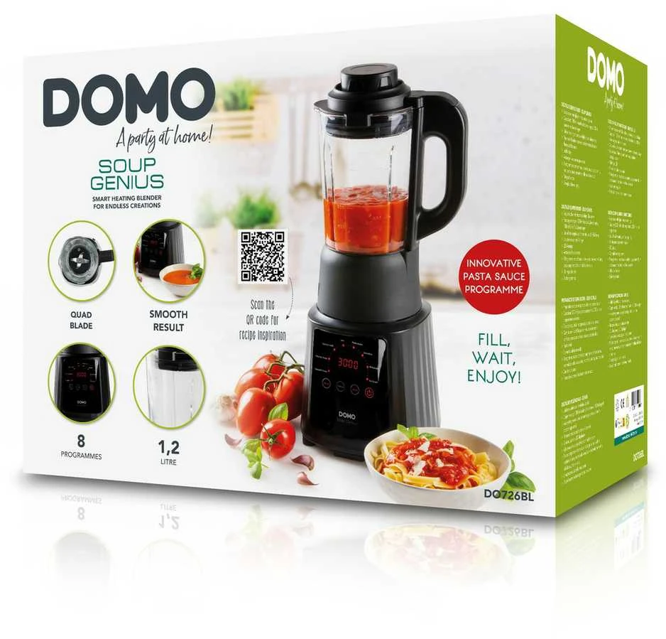 DOMO DO726BL Daugiafunkcinis sriubos maišytuvas 1,2l, 500W