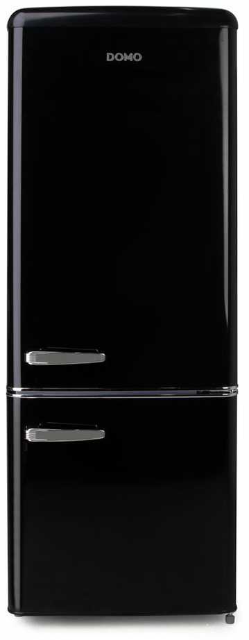Šaldytuvas DOMO DO91706R Retro fridge-šaldiklis bottom 147/44 l, juodas