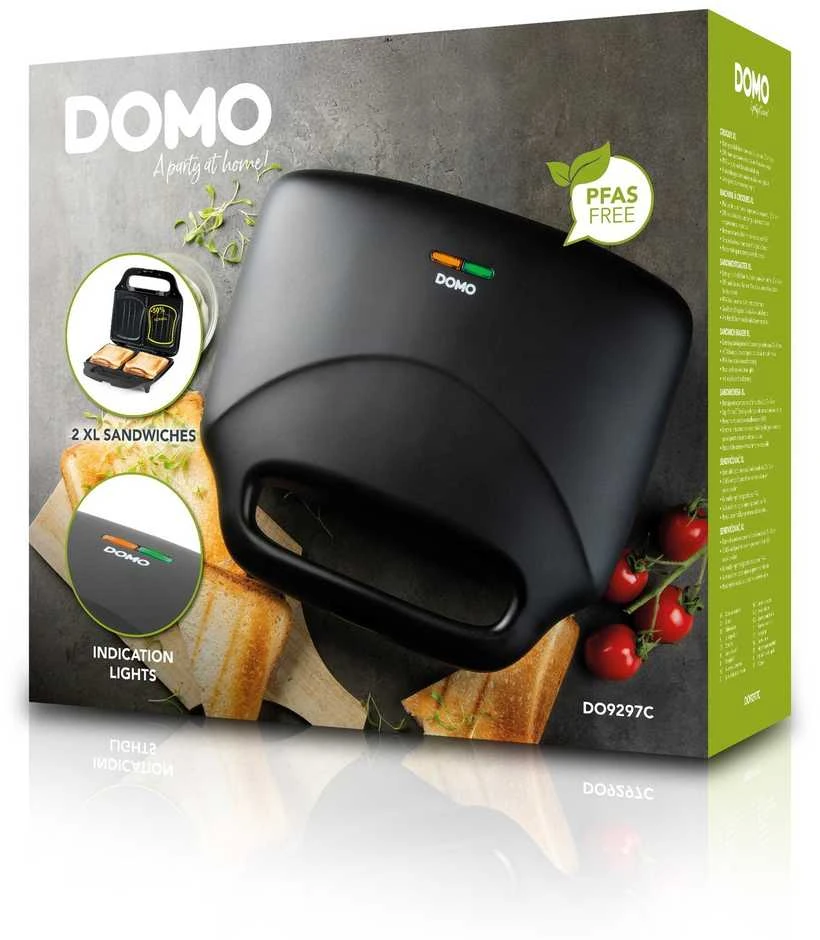 Sumuštinių keptuvas Keptuvas Domo Do kanapek XL juoda (DO9297C)